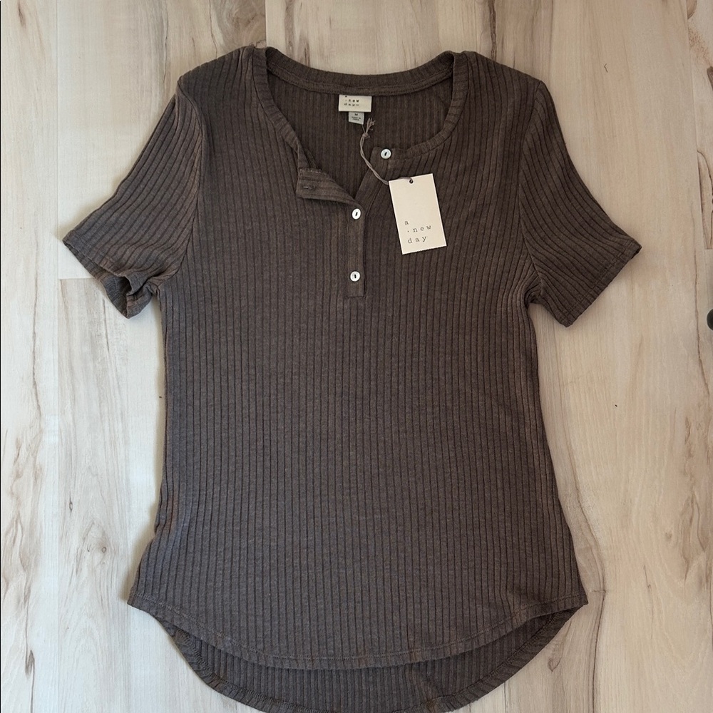 a new day ribbed sweater t